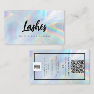 Carte De Visite Holographie Lashes Eyelash Extensions maquillage