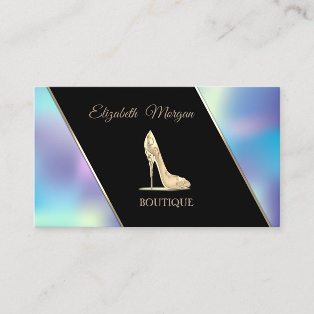 Carte De Visite Holographie moderne élégante haute talons (Devant)