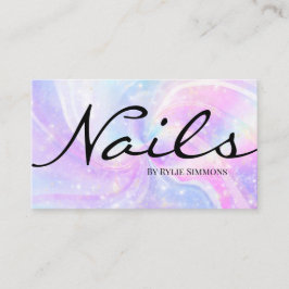 Carte De Visite Holographie Parties scintillant Pastel