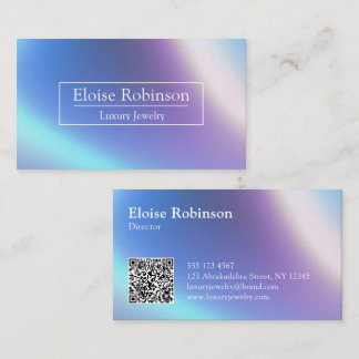Carte de visite Holographique élégant QR Code