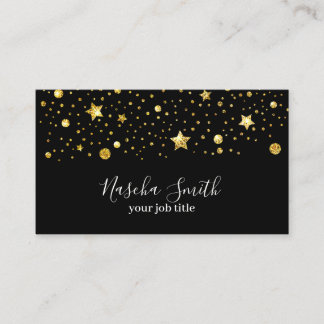 Carte De Visite Holographique Gold Parties scintillant Stars Confe