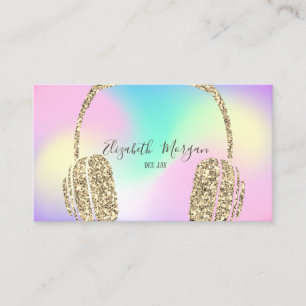 Carte De Visite Holographique Iridescente Ombre Parties scintillan