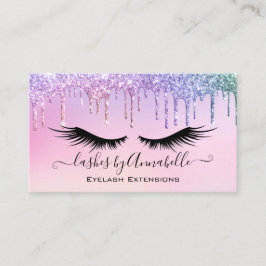 Carte De Visite Holographique maquillage OeilLashes Parties scinti
