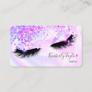 Carte De Visite holographique moderne maquillage girly iridescend