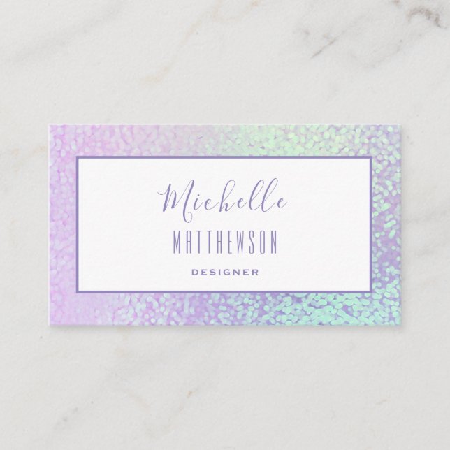 Carte De Visite Holographique professionnel tendance chic (Devant)