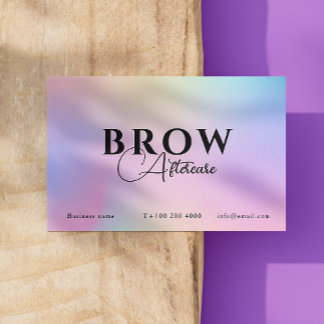 Carte De Visite Holographique rose Iridescente après l'instruction