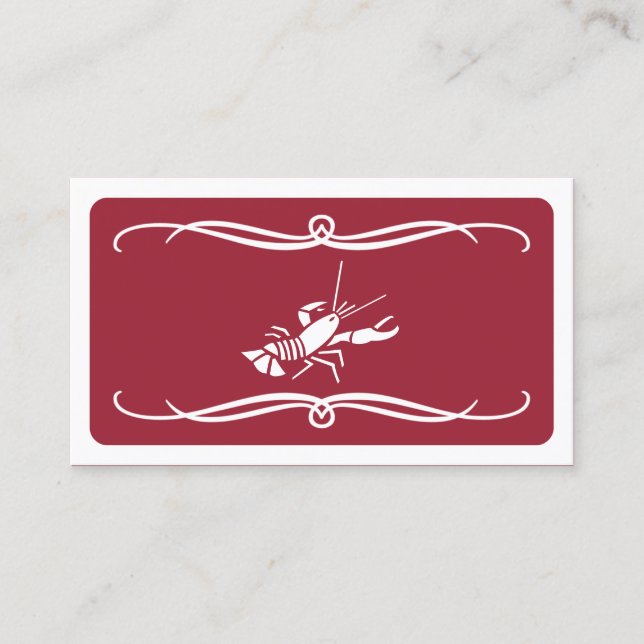 Carte De Visite homard mod (couleur personnalisable) (Devant)