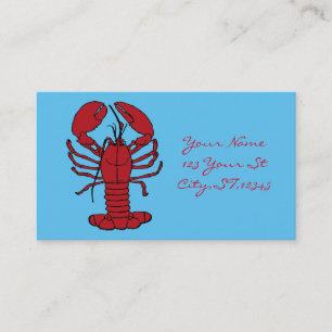 Carte De Visite Homard rouge Thunder_Cove du Maine