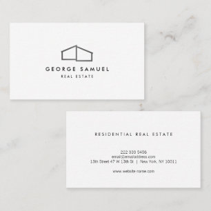 Carte De Visite Home Logo Realtor noir et blanc