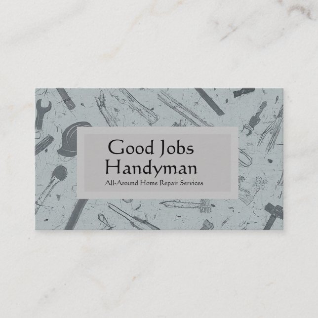 Carte De Visite Home Repair Handyman Service Coordonnées (Devant)