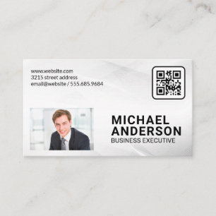 Carte De Visite Homme d'affaires en costume Code QR Entreprise