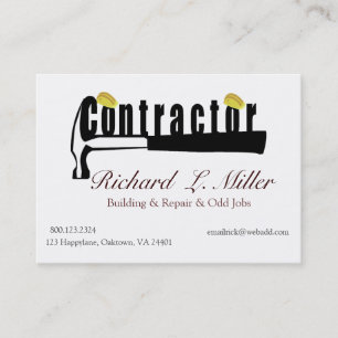 Carte De Visite Homme de réparation d'entrepreneur de constructeur
