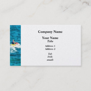 Carte De Visite Homme en moto aquatique - Platine