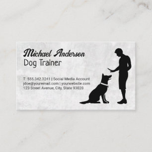 Carte De Visite Homme Entraînement chien animal