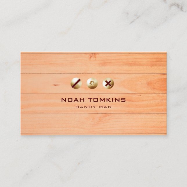 Carte De Visite Homme maniable Constructeur Professionnel Moderne (Devant)