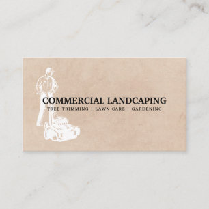 Carte De Visite Homme utilisant Lawnmower