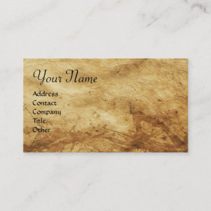 Carte De Visite HOMME VITRUVIEN, Parchemin Brown antique