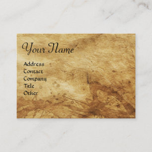 Carte De Visite HOMME VITRUVIEN, Parchemin Brown antique