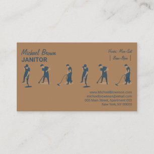 Carte De Visite Hommes professionnels du nettoyage résidentiel