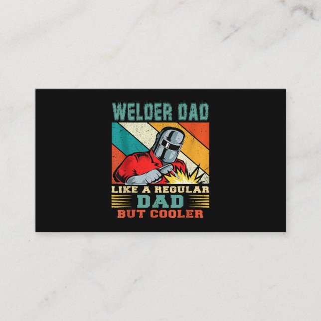Carte De Visite Hommes Souder Papa Comme Un Père Régulier Mais Gla (Devant)