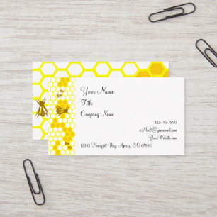 Carte De Visite Honey Bee Honeypeb Motif modifiable