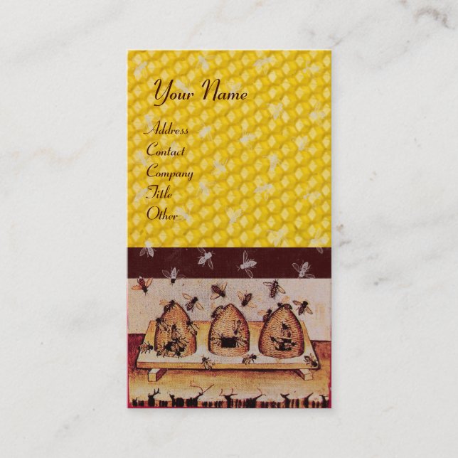 CARTE DE VISITE HONEY BEE, MAINTIEN DE L'OEUVRE, BOÎTE D'OEUVRE (Devant)