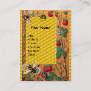 CARTE DE VISITE HONEY BEE PRINTEMPS FLEURS ET BÉNÉFICIAIRES À P