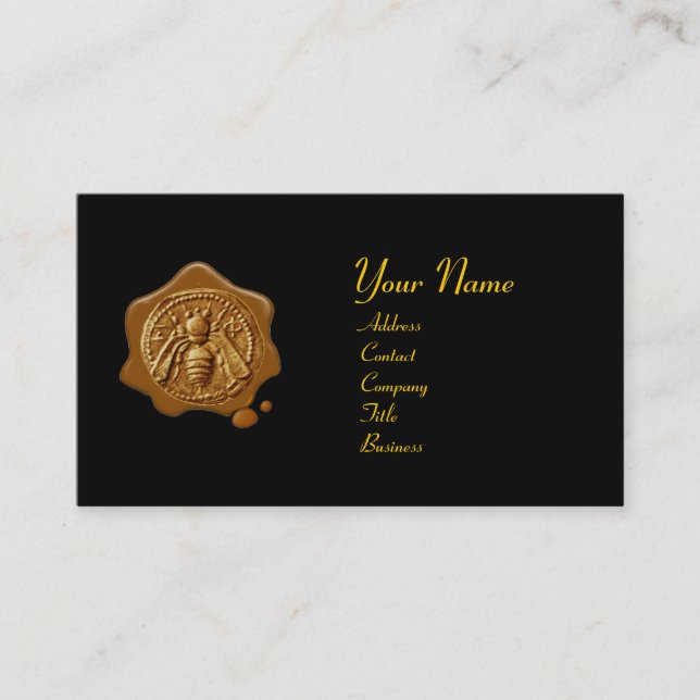 Carte De Visite HONEY BEE SCEAU DE CIRE BROWN / Cupidon le voleur  (Devant)
