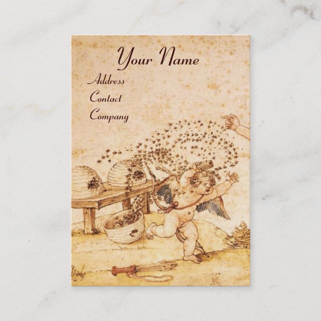 Carte De Visite HONEY BEE SCEAU DE CIRE BROWN / Cupidon le voleur  (Devant)