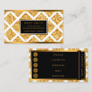 Carte De Visite Honeypeb Gold Parties scintillant Boho Collection 