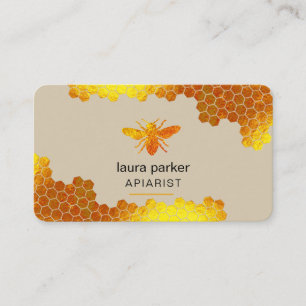 Carte De Visite Honeypeb Honey Bee Apirarist Hexagons Beekeepons