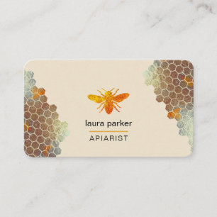 Carte De Visite Honeypeb Honey Bee Apirarist Hexagons Beekeepons
