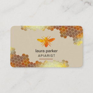 Carte De Visite Honeypeb Honey Bee Apirarist Hexagons Beekeepons B