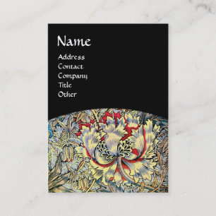 Carte De Visite HONEYSUCKET ,jaune,rouge rose brun,noir