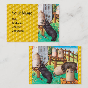 CARTE DE VISITE HONNÊTEMENT OURS DE THIEF, ABEILLES, HAUTES D'ABEI