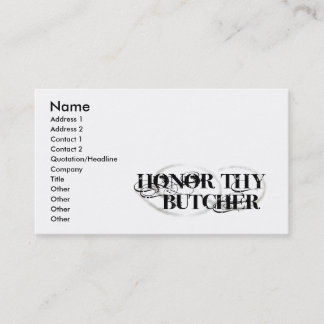 Carte De Visite Honorez Thy boucher