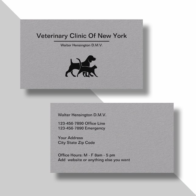 Carte De Visite Hôpital Vétérinaire Et Animal (Créateur téléchargé)