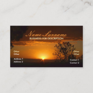 Carte de visite Horizon Coucher de soleil sur la n