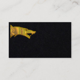 Carte de visite horizontale noire premium tête de 