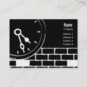Carte de visite horloge