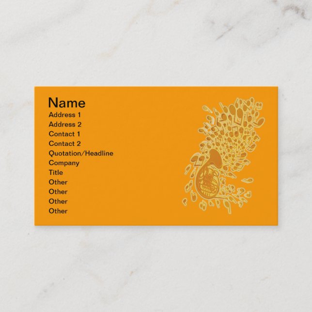 Carte De Visite Horn_Music (Devant)