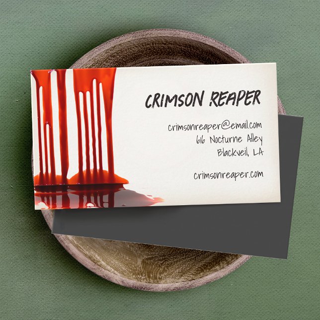 Carte De Visite Horreur des gouttes de sang (Créateur téléchargé)