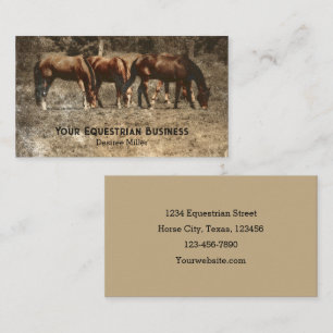 Carte De Visite Horse Boarding Country Farm