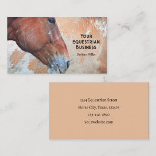 Carte De Visite Horse Country Rustique Brown Ouest