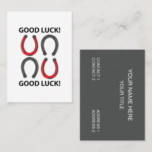 Carte De Visite Horseshoe Good Luck Horseshoe