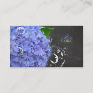 Carte De Visite Hortensias bleus de PixDezines, fleuristes/tableau
