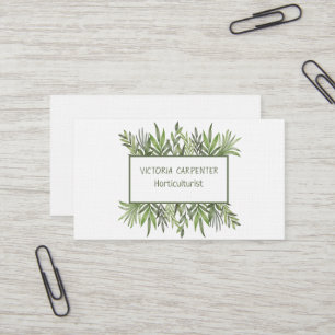 Carte De Visite Horticulteur Plantes verts