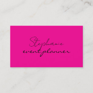 Carte De Visite Hot rose Elegant Girly Professional brillant tenda