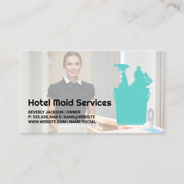 Carte De Visite Hotel Cleaner | Services domestiques (Devant)