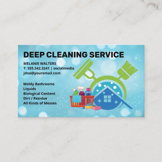 Carte De Visite House Cleaning Services | Maid Cleaners (Devant)